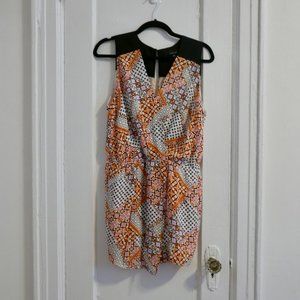 Adelyn Rae Orange and Pink Romper Skort